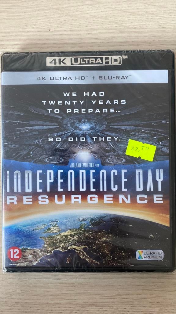Independence day 2 4K blu ray NL versie resurgence, Cd's en Dvd's, Blu-ray, Ophalen of Verzenden, Nieuw in verpakking, Science Fiction en Fantasy