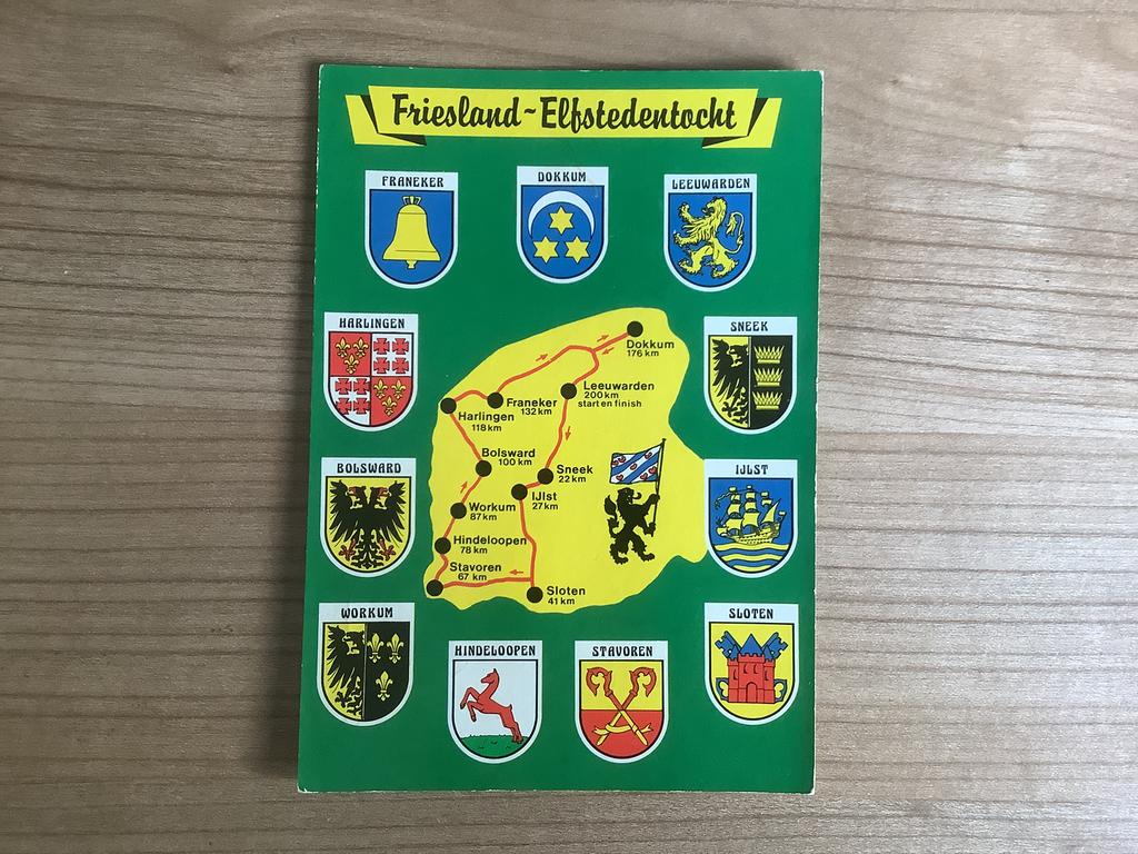 ansichtkaart Friesland, Verzamelen, Ansichtkaarten | Nederland, Ophalen of Verzenden, Gelopen, Friesland