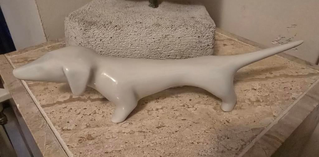 Teckel beeldje, Ophalen of Verzenden, Zo goed als nieuw, Beeldje of Figuurtje