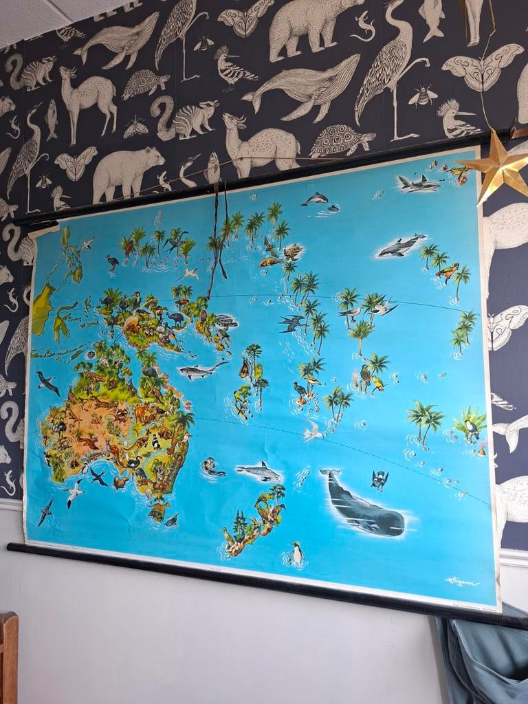 Grote oude poster, Antiek en Kunst, Ophalen