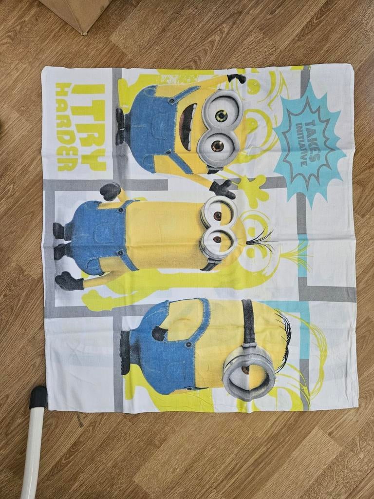 Minions Dekbedovertrek 1-persoons met kussensloop 135x200, Gebruikt, Dekbedovertrek, Ophalen of Verzenden, Jongetje of Meisje
