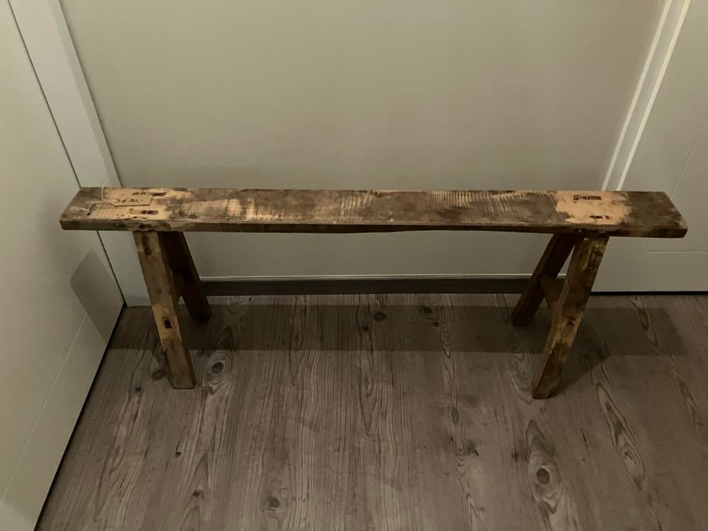 Oud bankje, Ophalen, Zo goed als nieuw, Hout