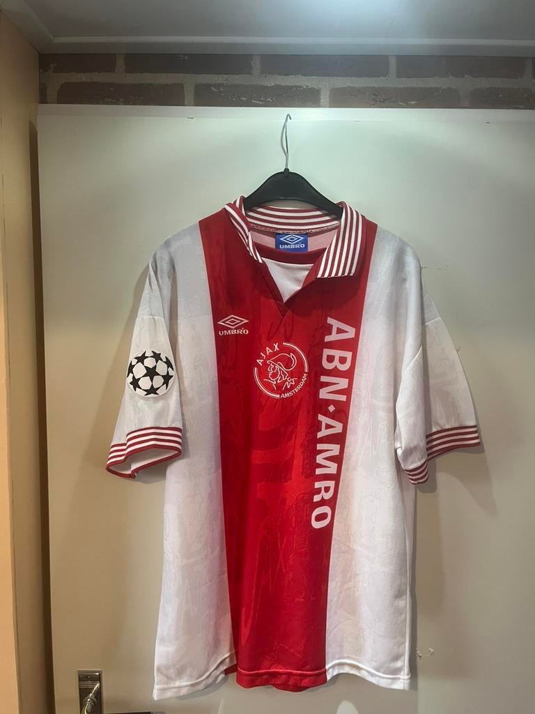 Ajax officieel shirt 1996/97 Champions league, Sport en Fitness, Voetbal, Maat L, Ophalen of Verzenden, Zo goed als nieuw, Shirt