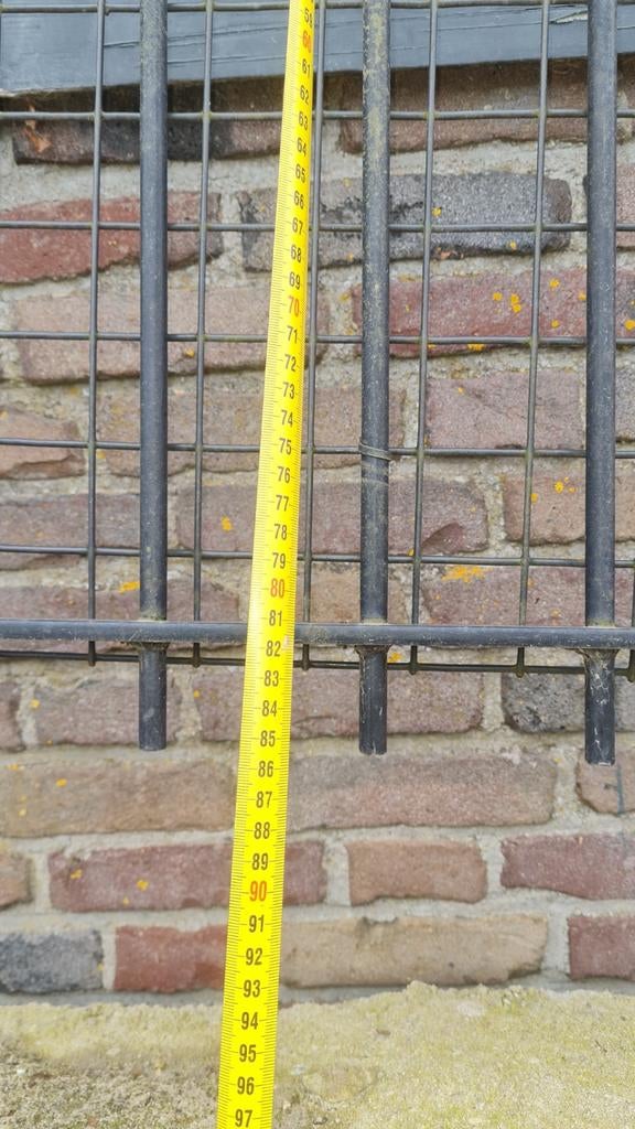 Sier poortjes ijzer gepoedercoat antraciet, Ophalen of Verzenden, Gebruikt, IJzer, Sierhekwerk