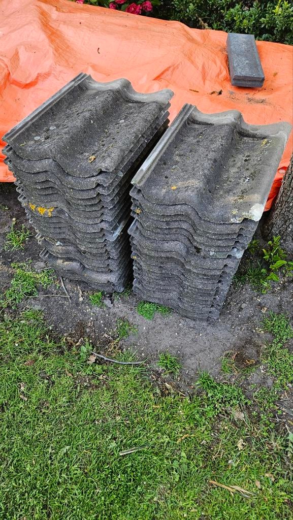 42x Beton dakpannen RBB Sneldek, Ophalen, Gebruikt, Steen of Klei, Dakpannen