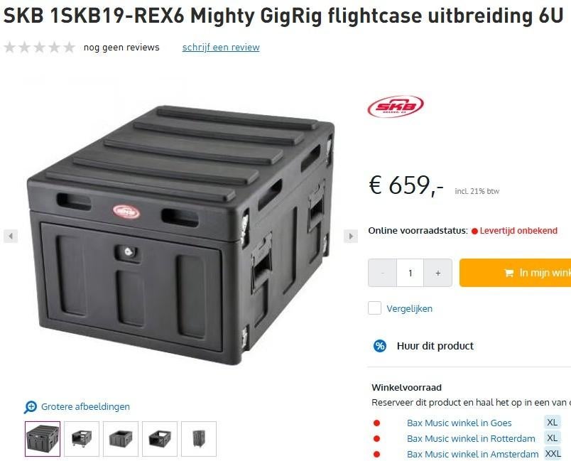 SKB 1SKB19-REX6 Mighty Expander 2x 6u - Nieuw!, Muziek en Instrumenten, Behuizingen en Koffers, Ophalen, Nieuw, Speaker of Versterker