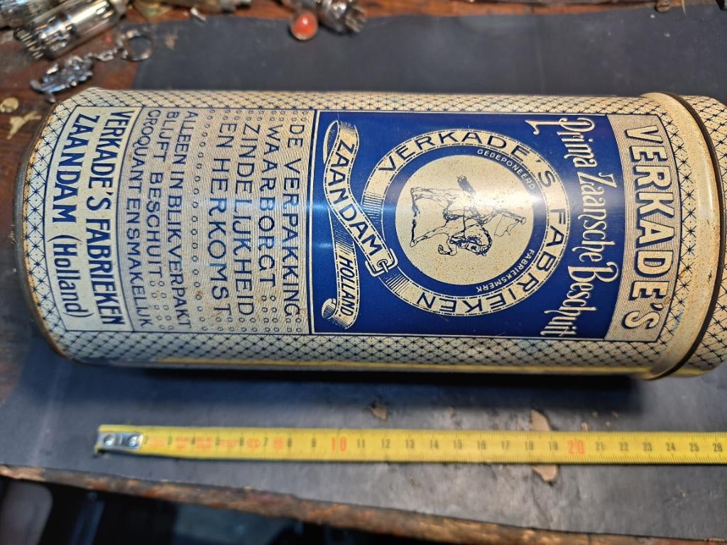 Verkade blik oud, Verzamelen, Ophalen of Verzenden, Gebruikt, Beschuit, Verkade