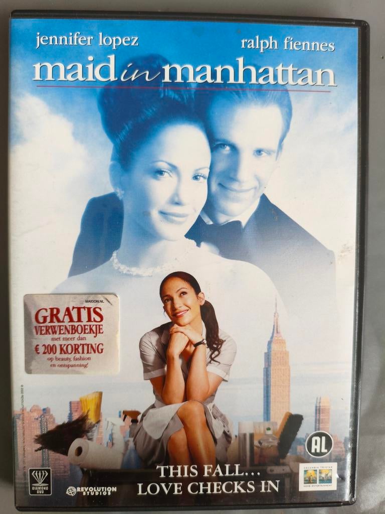 Maid in Manhattan DVD met Jennifer Lopez, Alle leeftijden, Ophalen of Verzenden, Zo goed als nieuw