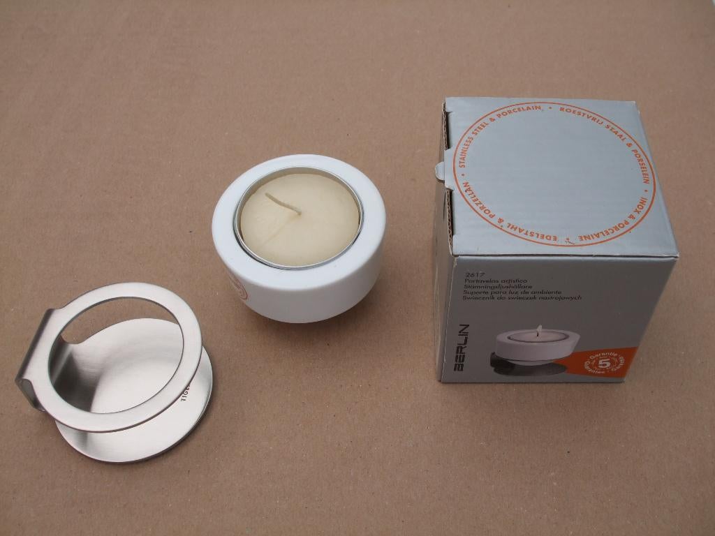 waxinelichthouder met licht, Huis en Inrichting, Woonaccessoires | Kandelaars en Kaarsen, Ophalen of Verzenden, Nieuw, Overige materialen