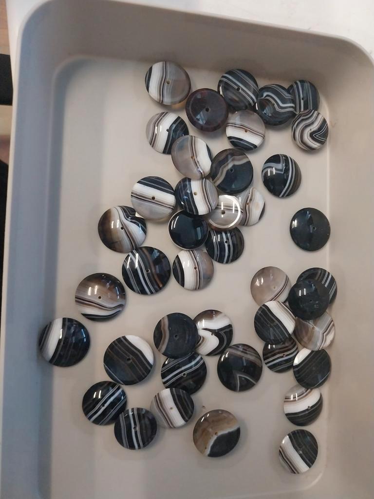 Lot van onyx agaat buttons, Ophalen of Verzenden, Zo goed als nieuw