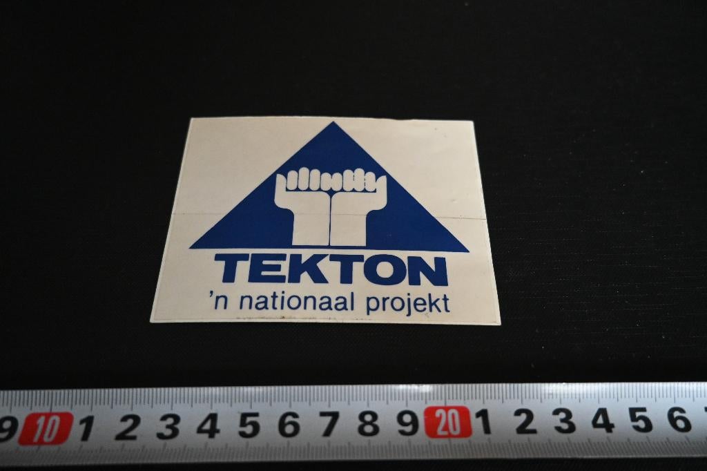 sticker Transparant TEKTON 'n nationaal projekt, Ophalen, Zo goed als nieuw, Sticker