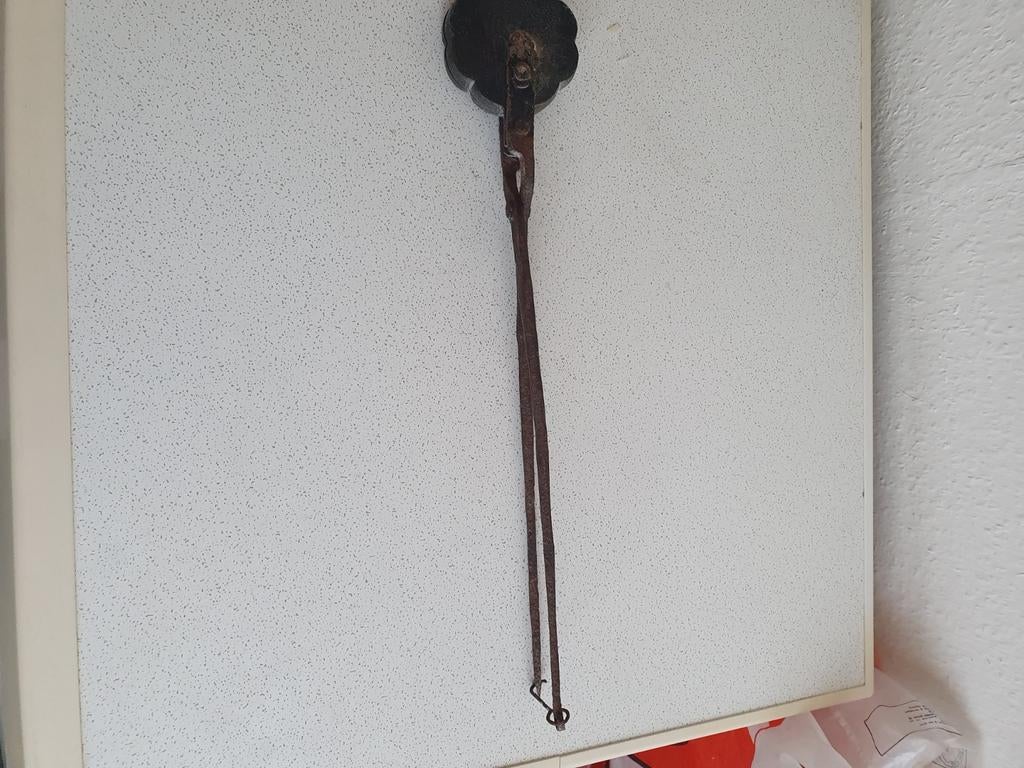 Antiek wafelijzer voor gasfornuis of BBQ, Ophalen