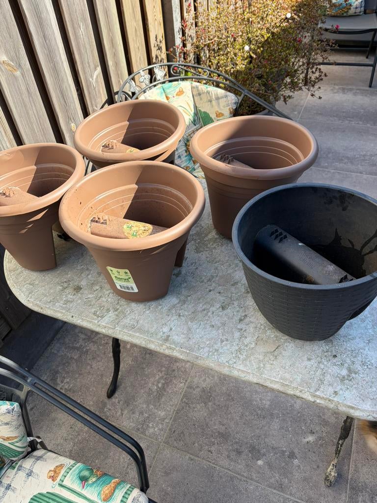 Balkonbakken, Ophalen, Kunststof, Minder dan 30 cm, Rond