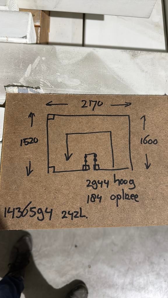 Halfslag trap betonlook treden 2944 hoog, Doe-het-zelf en Verbouw, Ladders en Trappen, Zo goed als nieuw, 2 tot 4 meter, Ophalen