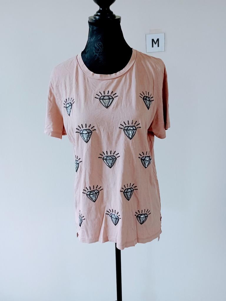 Shirtje. Roze. Met korte mouwen. Maat M/38, Maat 38/40 (M), Ophalen of Verzenden, Zo goed als nieuw, Korte mouw
