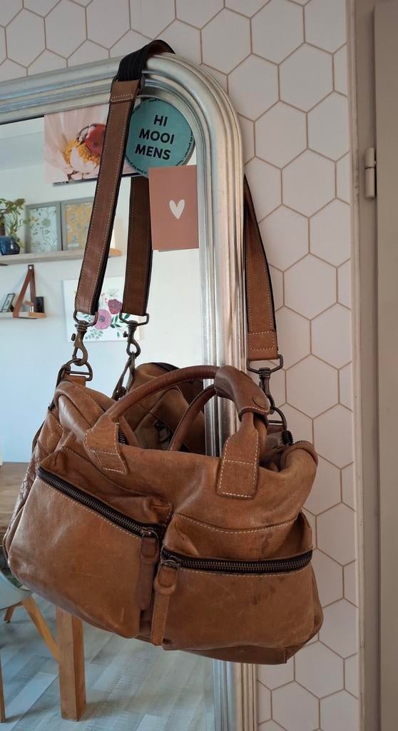 Authentieke leren Cowboysbag 1030 Wilkin - bruin, Ophalen of Verzenden, Gebruikt, Bruin