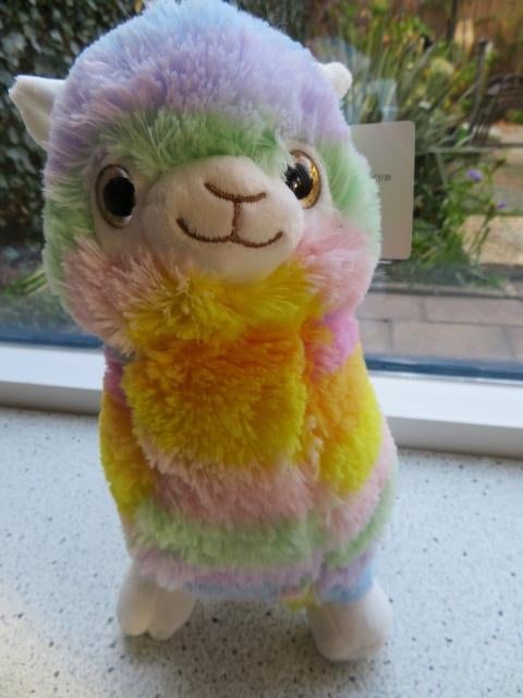 Alpaca of lama merk Jafri Toys met gele glitterogen, Kinderen en Baby's, Speelgoed | Knuffels en Pluche, Ophalen of Verzenden
