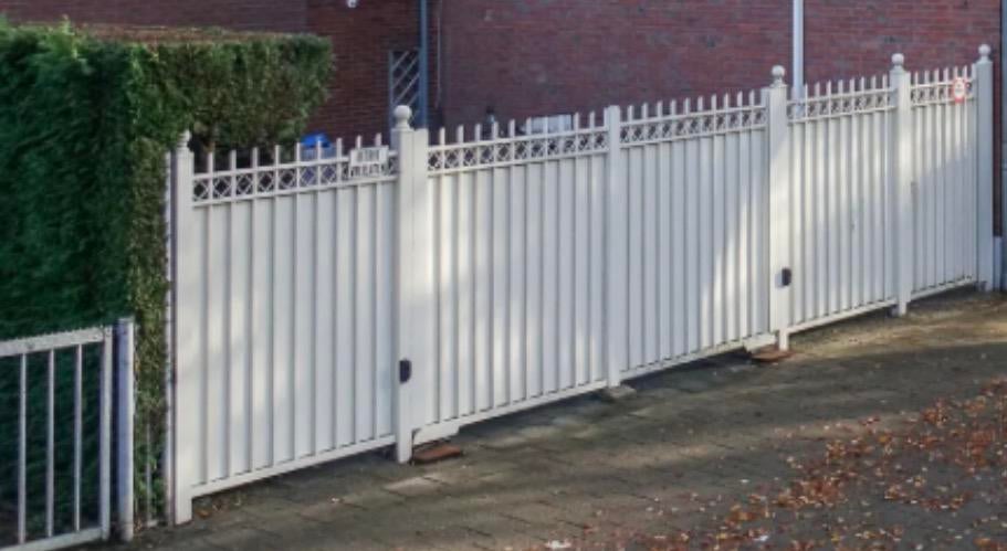 Elektrische poort / hekwerk, Ophalen, Gebruikt, IJzer, Met poort