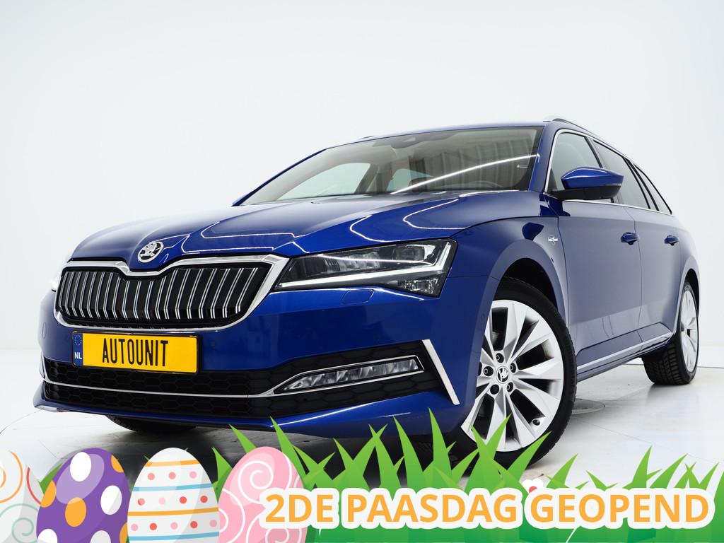 Skoda Superb Combi 1.4 TSI iV Laurin & Klement | Panoramadak, Gebruikt, Zwart, 4 cilinders, Blauw