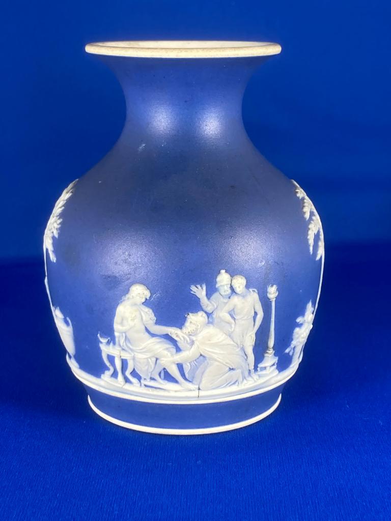 Antiek jasperware Wedgwood vaasje circa 1900, Ophalen of Verzenden