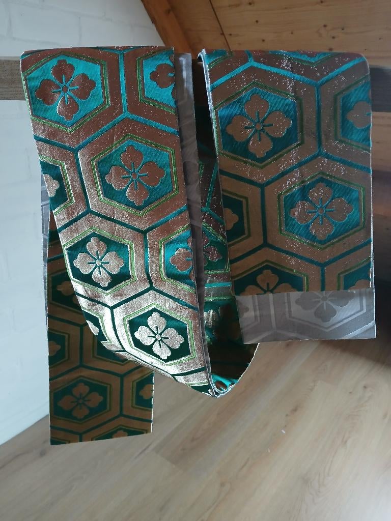 Traditionele Japanse obi hanhabaobi silver green, Ophalen of Verzenden