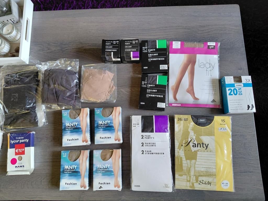 Panty's. Zwart, antraciet, naturel. Maat 36/40. Nieuw, Ophalen of Verzenden, Nieuw, Zwart, Panty