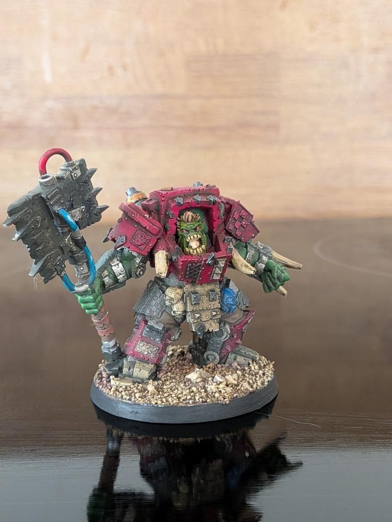 Ork Warboss in Mega Armor - Warhammer 40K, Gebruikt, Figuurtje(s), Ophalen of Verzenden, Warhammer 40000