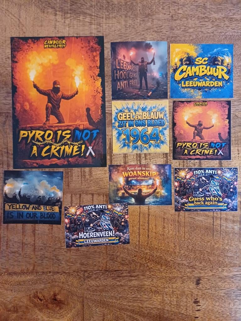 Cambuur Stickers, Ophalen of Verzenden, Nieuw, Meerdere stickers
