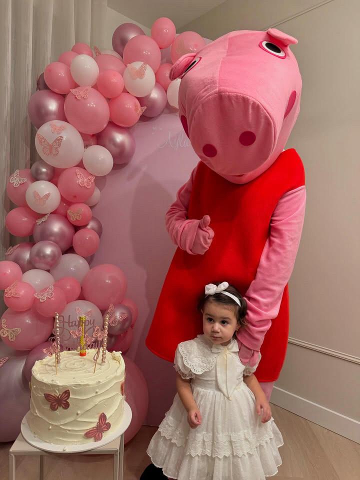 Peppa big te huur, Hobby en Vrije tijd, Feestartikelen | Verhuur, Ophalen of Verzenden, Zo goed als nieuw, Verjaardag