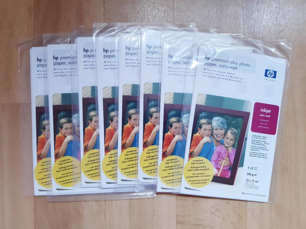 Fotopapier HP (8x) en Canon (1x) 10x15 cm, 280 g/m2, Ophalen of Verzenden, Nieuw