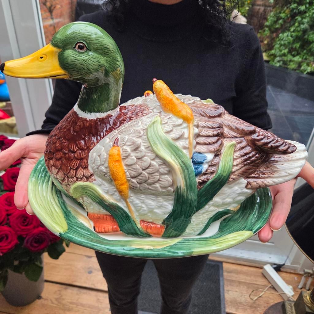Gigantische brocante eend op schaal - EDW, Ophalen of Verzenden