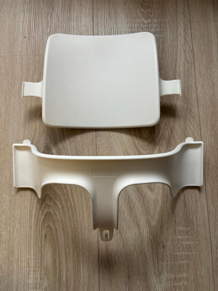 Stokke Tripp Trapp Baby Set Stoelverkleiner Wit, Ophalen of Verzenden, Zo goed als nieuw, Meegroeistoel, Stoelverkleiner