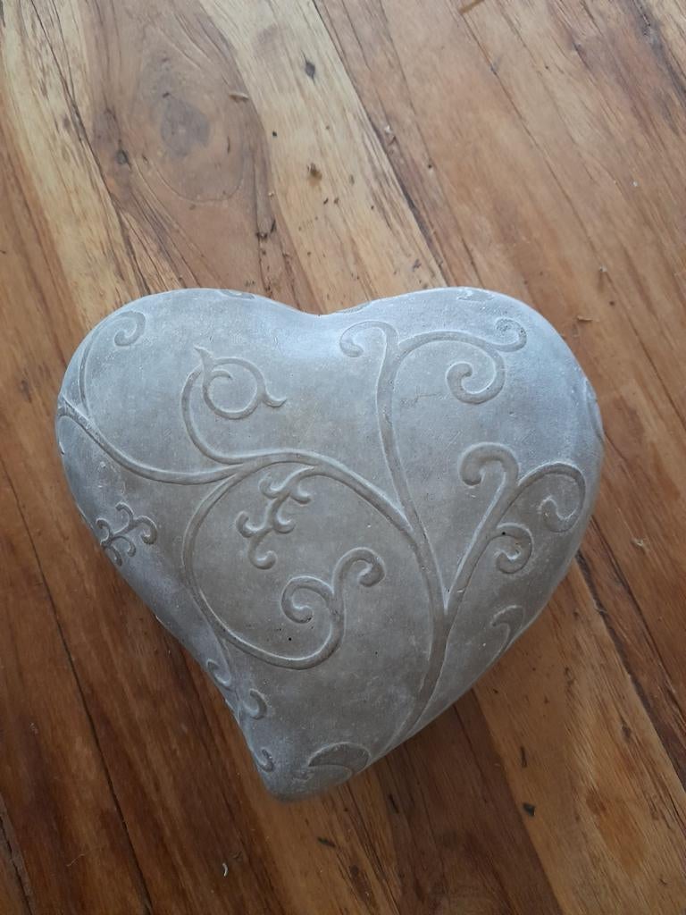 Mooi decoratie hart met bewerking, Ophalen, Zo goed als nieuw