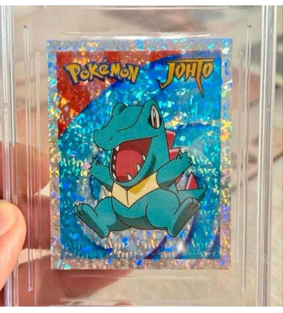 Grade-10 Totodile Merlin Pokemon Stickers 2001 Series 3-43, Ophalen of Verzenden, Nieuw, Losse kaart