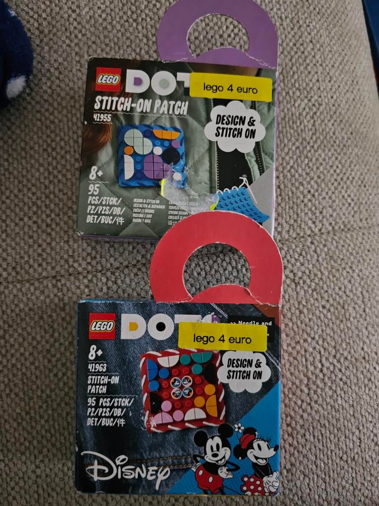 Nieuwe LEGO DOTS Stitch-on Patches (41955 & 41963 Disney), 1 speler, Ophalen of Verzenden, Nieuw, Vanaf 7 jaar