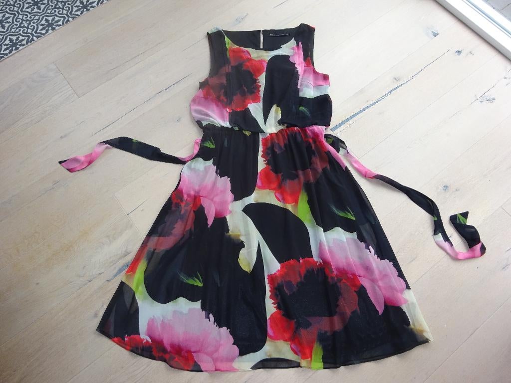 kleurige jurk Steps maat 42, Zwart, Maat 42/44 (L), Ophalen of Verzenden, Zo goed als nieuw