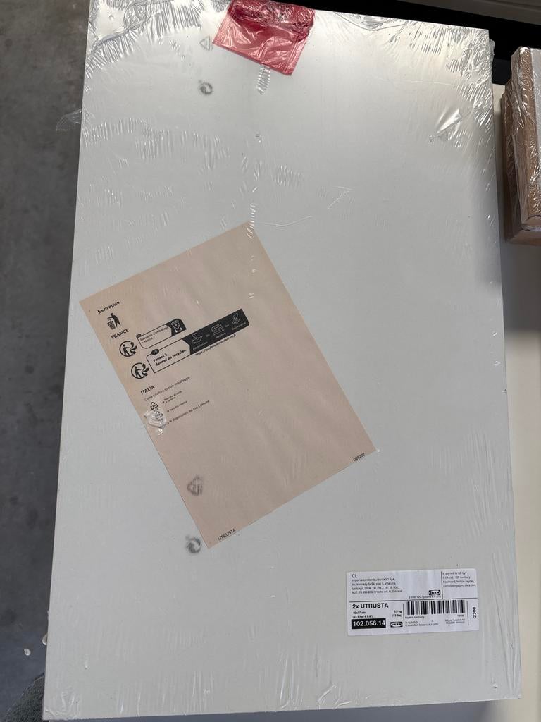 2x IKEA Utrusta plank 60x37 cm - Nieuw in verpakking, Ophalen, Nieuw