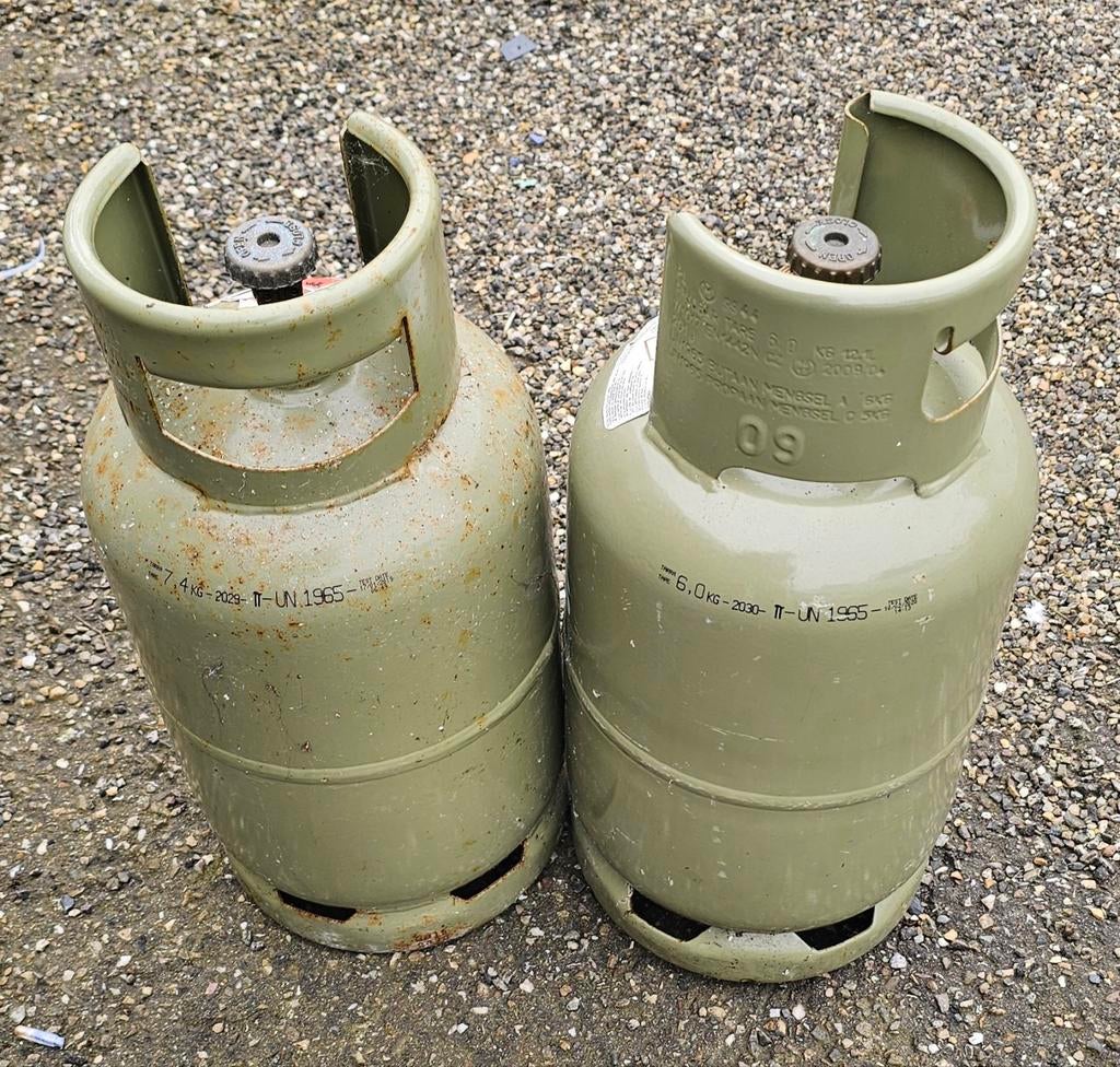 2X gasfles beide gekeurd 2029 en 2030 beide zijn leeg, Ophalen, Zo goed als nieuw
