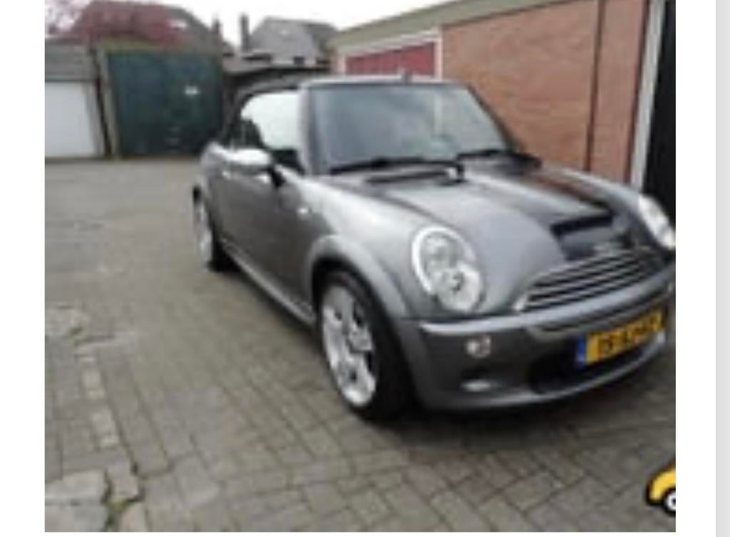 Mini 1.6 16V Cooper S Cabrio 2006 Grijs, Auto's, Voorwielaandrijving, Zwart, 4 cilinders, Cabriolet