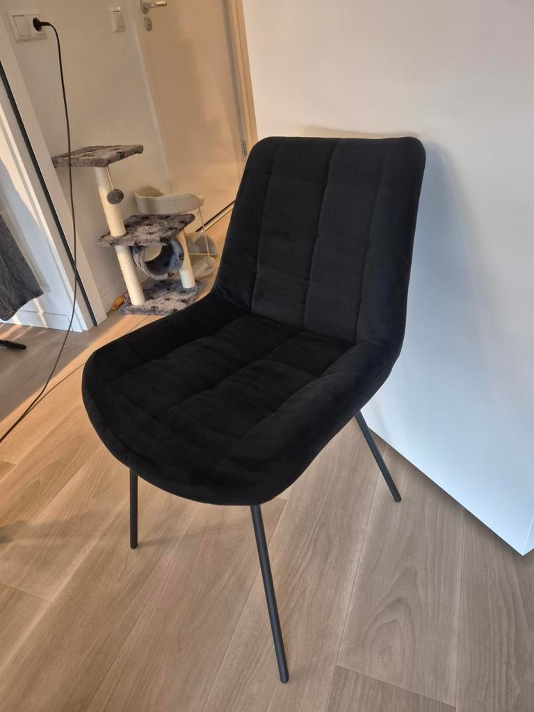 4x Eetkamerstoel, Ophalen, Zo goed als nieuw, Zwart, Vier