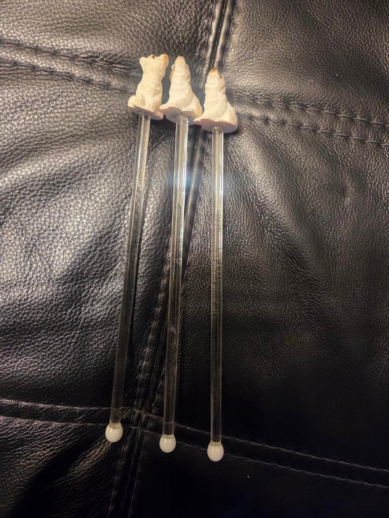 Glazen roerstaafjes cocktail met beertjes, Ophalen of Verzenden