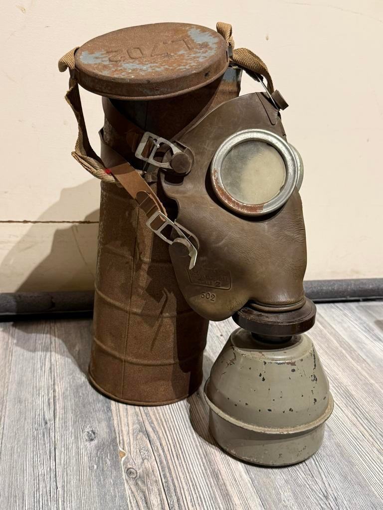 Belgische L701 Gasmasker WW2, Verzamelen, Ophalen of Verzenden, Landmacht, Overige gebieden, Overige typen