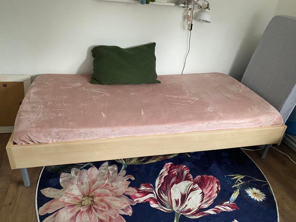 1 persoons bed, Huis en Inrichting, Slaapkamer | Slaapbanken, Gebruikt, 90 cm, Eenpersoons, Ophalen of Verzenden