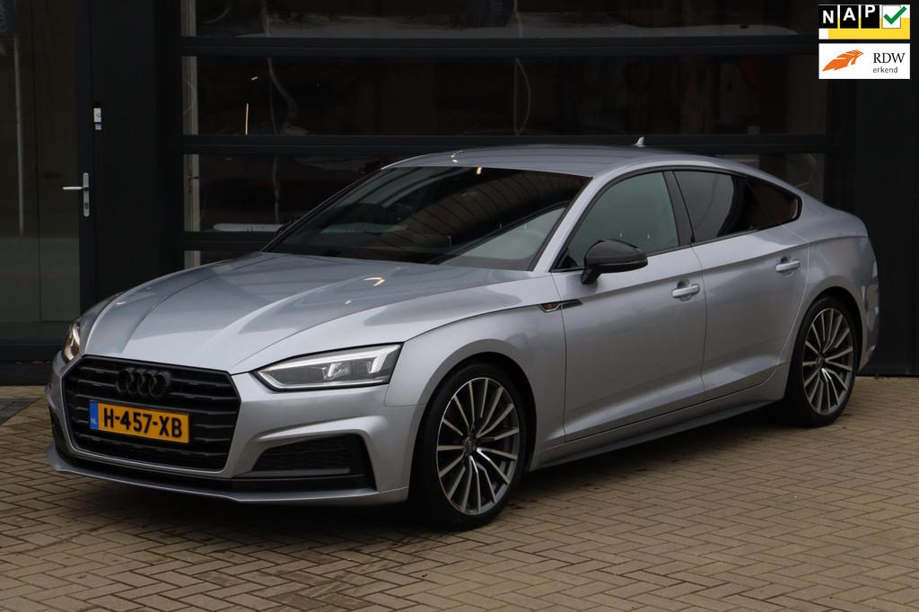 Audi A5 Sportback 35 TFSI Sport S-line black edition | NAP |, Gebruikt, Euro 6, 4 cilinders, Leder en Stof