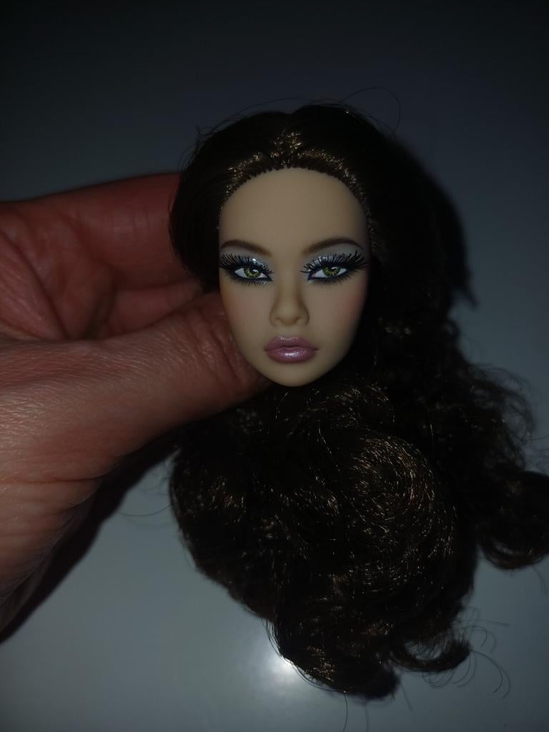 Poppy parker Ooak hoofd. Brunette., Verzamelen, Poppen, Verzenden, Zo goed als nieuw, Pop