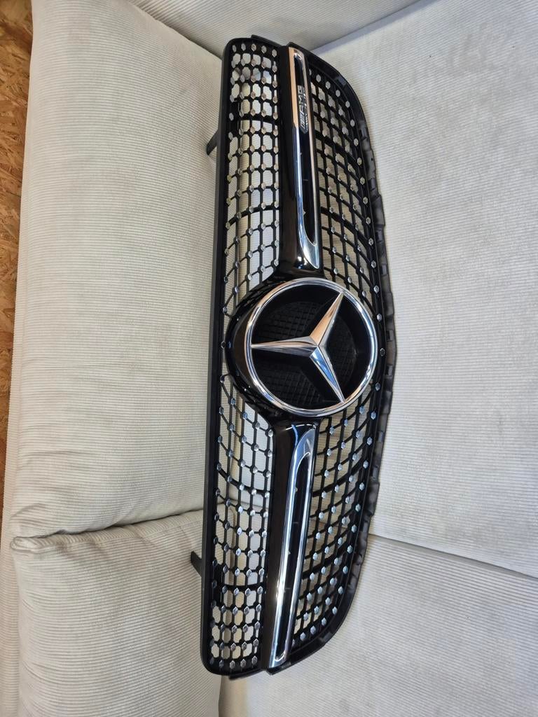 Mercedes GLC 2016-2019 Diamant Grill Zwart met Ster, Auto-onderdelen, Ophalen of Verzenden, Voor, Mercedes-Benz, Bumper