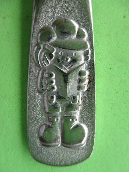 (KB5144) Kinderbestek Meisje met boek grote lepel, Ophalen of Verzenden, Gebruikt