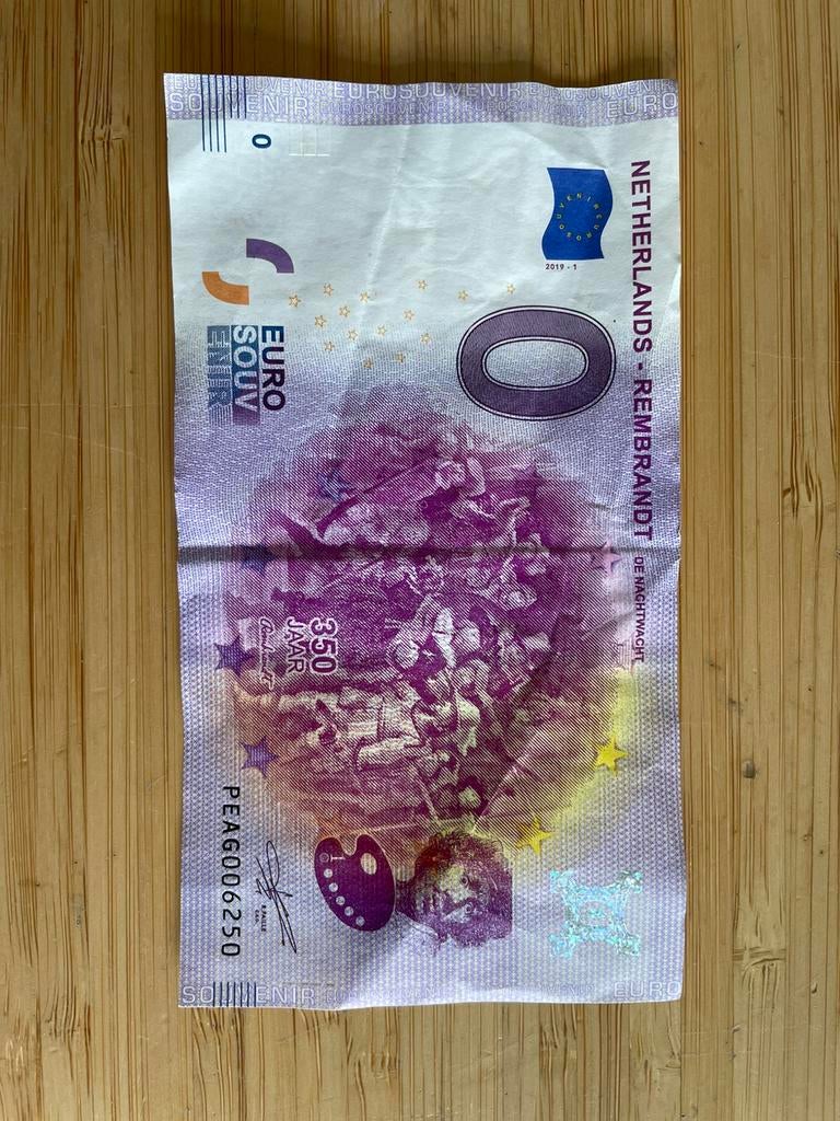 Rembrandt biljet de nachtwacht 0 euro, Postzegels en Munten, Bankbiljetten | Europa | Eurobiljetten, Ophalen, Overige landen