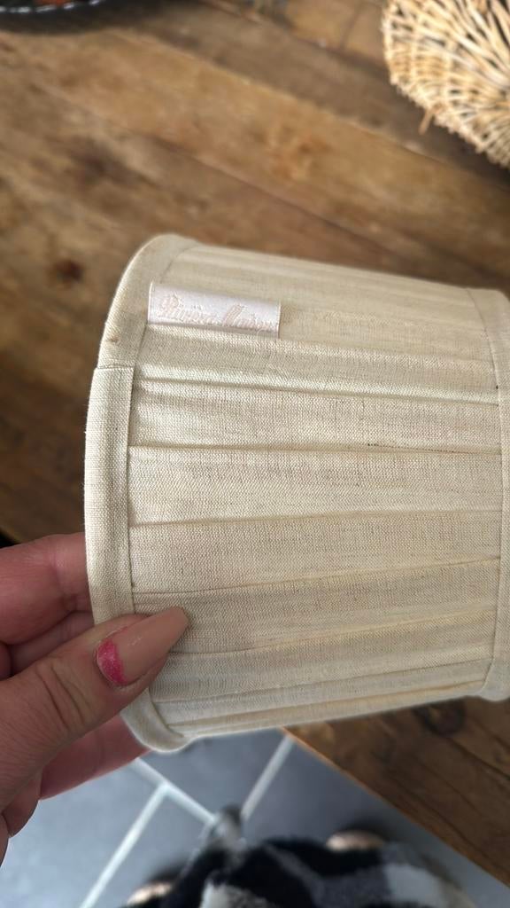 Riviera maison lampen kapje, Huis en Inrichting, Lampen | Lampenkappen, Ophalen, Rond, Zo goed als nieuw, Crème