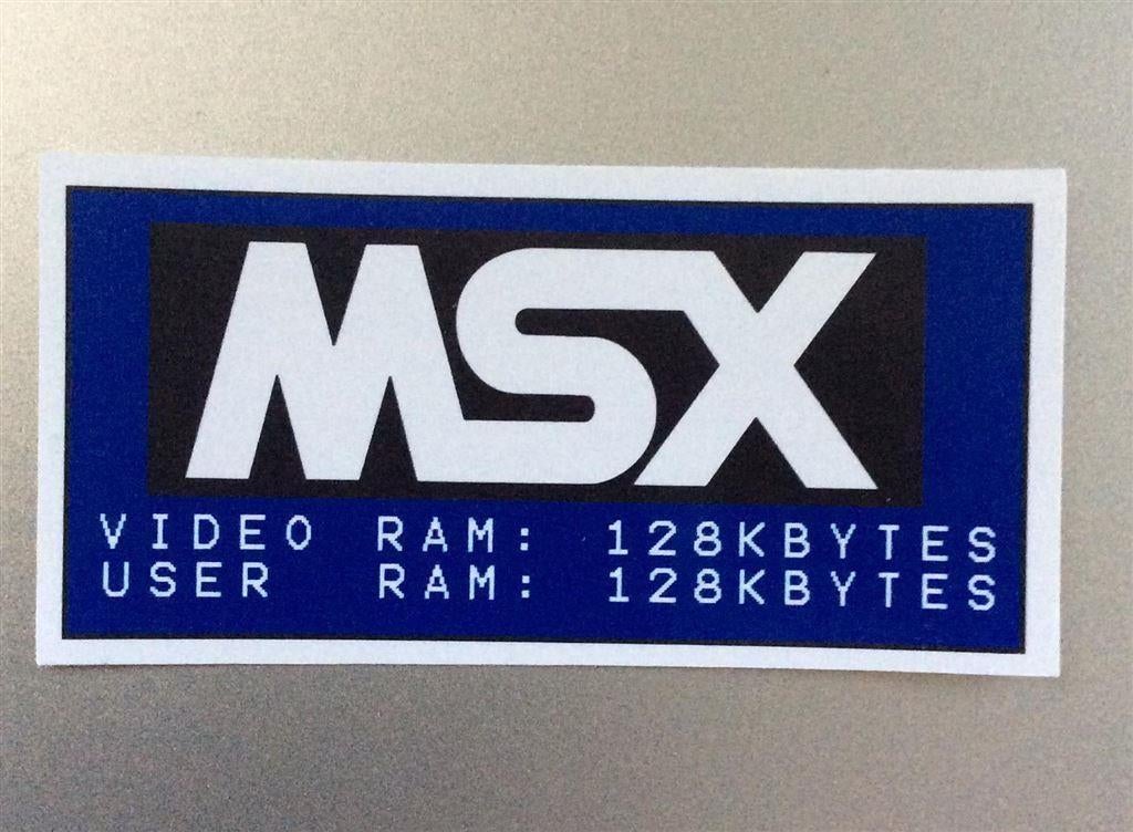 MSX 128k Retro Computer Sticker, Verzamelen, Ophalen of Verzenden, Nieuw, Bedrijf of Vereniging